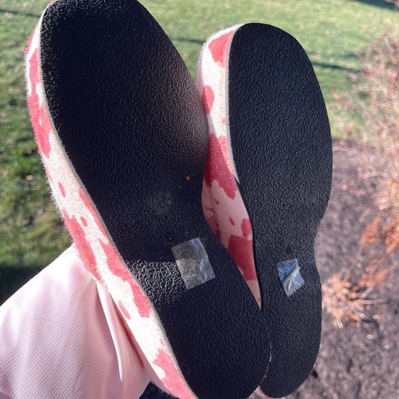 Lisa Says Gah 38 Dakota platform pink cow sandal heel shoe - Picture 5 of 6